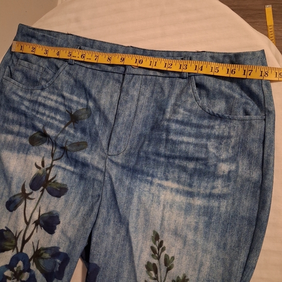 Floral Print Blue Pants - Picture 8 of 16